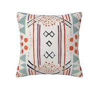45x45 cm Set of 1 Linen cushion covers Bohemian Geometric Pattern Ribal Aztec Style Abstract Boho Pillow cover for Sofa Couch Car Aesthetic Room Decor