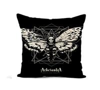 45X45Cm Cushion Covers Death Head Hawk Moth And Sacred Geometry Lines Ink Pillow Covers Soft Throw Pillow Cover Resistant Pillow Cases For Patio Indoor Bed