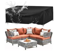 45x45x45cm/LxWxH Garden Furniture Covers Waterproof Rectangular Extra Large Outdoor Table Cover, Patio Furniture Covers Waterproof, Windproof, Anti-UV, Heavy Duty 600D Sofa Covers