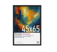 45x65 cm Wall Picture Frame Display Photo Posters & Puzzles, Easy to Hang, Lightweight, Protected With a Film, Long Securing Clips