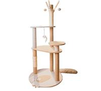 46.4 Inches Heavy Duty Cat Tree, Large Modern Kitty Tower, Activity Center Trees with Sisal Columns, Pet Furniture Play House for Kittens