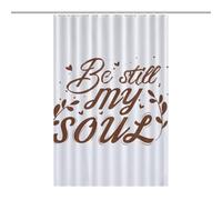 46.85x70.87Inch（119x180cm）Opaque Privacy Curtain, Use Alone Or with Clear Shower Curtain - Weighted Hem, Water-Resistant - Shower Curtain Liner, Bathroom Curtains, Bathroom CurtainBe still My Soul-bro