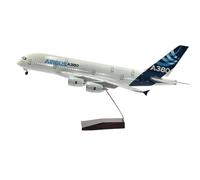 46 Cm For Airbus 380 Aircraft Model 1 160 Scale Die-cast Resin Aircraft Static Display Model Children's Gift Miniatures Set(With light)
