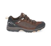 Trespass Men's Walking Shoes Scarp B - Waterproof Breathable Membrane, Gusseted Tongue, Durable Toe Guard, Cushioned Stabilising Midsole, Contoured Footbed Leather Dark Brown