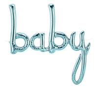 46" Pastel Blue "Baby" Script Foil Balloon 59830 from Northstar Balloons