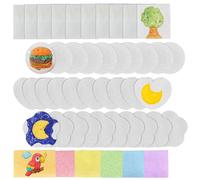 46 Pcs Magic Foam Texture Paper, Magic Puffy Paint, Drawing Puffy Paint Canvas Sponge with Watercolor Pen DIY Colored Markers, 3D Drawing Canvas Sponge for Home DIY Handmade Gift