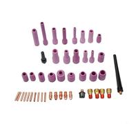 46-Piece For TIG Gas Lens Collet Body Kit for WP-9 WP-20 WP-25 Torches, 5/16" BACKs Cap, Compatible with For Lincoln For Miller