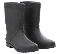 (46) vidaXL Rain Boots Waterproof Wellies Outdoor Garden Shoes Black Size 46 PVC