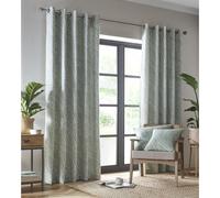 (46 x 72" (117x183cm)) Lined curtains eyelet ring top sage green drapes