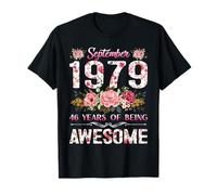 46 Year Old Floral September 1979 46th Birthday Gifts Women T-Shirt