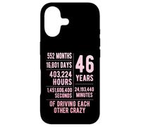 46 Years Married Funny 46th Wedding Anniversary Case for iPhone 17