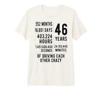 46 Years Married Funny 46th Wedding Anniversary Premium T-Shirt