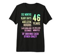 46 Years Married Funny 46th Wedding Anniversary Premium T-Shirt