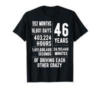 46 Years Married Funny 46th Wedding Anniversary T-Shirt