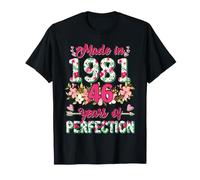 46 Years Old Gifts Women 46th Birthday Made in 1981 T-Shirt