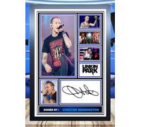 (460) Chester Bennington Linkin Park Music Singer Signed Framed Autograph Signature A4 (21 X 297 CM) Art Work Wall Art Display Great Gift Idea (REPRINT) #####