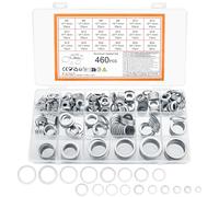 460 Pcs Metal Washers - Assorted Flat Washers for Screws & Bolts, Aluminium & M6-M24 Sizes