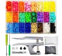 460 Sets T5 Plastic Snaps with Snap Pliers, 24-Colors 12mm Snap Buttons for Sewing, Snap Fasteners kit for Sewing, Clothing, Crafting, Diaper, Bibs