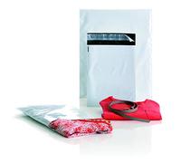 460 x 350 Blue Label White Polythene Mailing Bags 60 gsm, 100% Recyclable Coextruded Polythene, 100 Pack