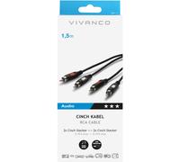 46012 RCA Connection Cable 1.5m Length Shielded Plug - Black