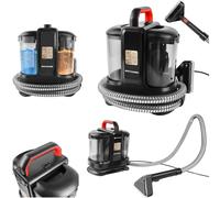 460W Sofa and Carpet Cleaning Machine, Spot Cleaner with Twin Tank Spot Washer, Lightweight Home and Pet Spot Cleaner for Upholstery, Stairs, Home, Car, Rug, Stain, Handheld Shampooer Machine, Black