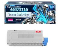 46471116 46471115 46471114 46471113 Toner Cartridge Compatible for Okidata OKI C813n Printers, With Chip Large Capacity 20000 Pages (1 Pack Magenta)