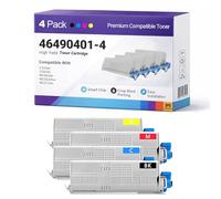 46490401 46490402 46490403 46490404 Toner Cartridge Replacement Compatible For Oki C & MC Serie C532dn C542dn MC563dn MC563dnw MC573dn Series & 3500 - Page Yield 1 set