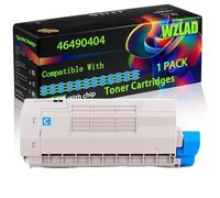 46490404 46490401 46490402 46490403 Compatible for Okidata OKI Toner Cartridges with Chip C532dn MC573dn C542dn MC563dn Printers (1 Pack Cyan)