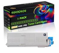 46490404 Compatible for Okidata OKI Toner Cartridges with Chip C532dn C542dn MC563dn MC563dnwO Printers (1 Pack Black)