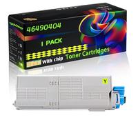 46490404 Compatible for Okidata OKI Toner Cartridges with Chip C532dn C542dn MC563dn MC563dnwO Printers (1 Pack Yellow)