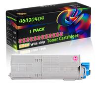 46490404 Compatible for Okidata OKI Toner Cartridges with Chip C532dn C542dn MC563dn MC563dnwO Printers (1 Pack Magenta)