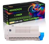 46490404 Compatible for Okidata OKI Toner Cartridges with Chip C532dn MC573dn C542dn MC563dn Printers (1 Pack Black)