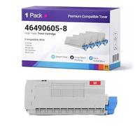 46490605 46490606 46490607 46490608 Toner Cartridge Replacement Compatible For Oki C & MC Serie C532dn C542dn MC563dn MC563dnw MC573dn Series & 7000 - Page Yield magenta