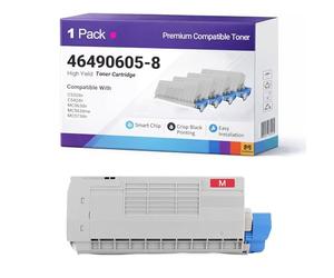 46490605 46490606 46490607 46490608 Toner Cartridge Replacement Compatible For Oki C & MC Serie C532dn C542dn MC563dn MC563dnw MC573dn Series & 7000 - Page Yield magenta