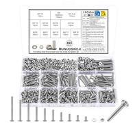 465 Pcs M4 Nuts and Bolts Set, Hex Socket Button Head Cap Screws Bolt and Nut Sets with Washers set, Round Head Machine Screw Assortment, Assorted Pan Head Hex Socket Head Cap Screws