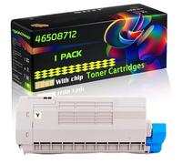 46508712 Compatible for Okidata OKI Toner Cartridges with Chip C332DN MC363DNW C332DNW Printers (1 Pack Yellow)