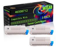 46508712 Compatible for Okidata OKI Toner Cartridges with Chip C332DN MC363DNW C332DNW Printers (3 Pack Black)