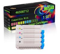 46508712 Compatible for Okidata OKI Toner Cartridges with Chip C332DN MC363DNW C332DNW Printers (4-Pack BK/C/M/Y)