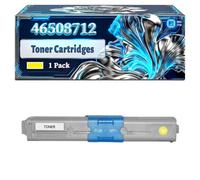 46508712 Toner Cartridges Compatible for Okidata OKI C332dn MC363dn C332dnw MC363dnw Printers, With Chip Large Capacity 4500 Pages (1 Pack Yellow)