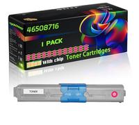 46508716 Compatible for Okidata OKI Toner Cartridges with Chip C332 C332dn MC363 MC363dn Printers (1 Pack Magenta)
