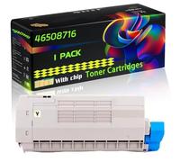 46508716 Compatible for Okidata OKI Toner Cartridges with Chip C332DN MC363DNW C332DNW Printers (1 Pack Yellow)