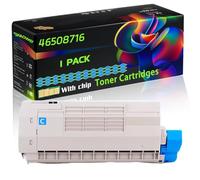 46508716 Compatible for Okidata OKI Toner Cartridges with Chip C332DN MC363DNW C332DNW Printers (1 Pack Cyan)