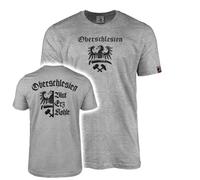 #46666 T-Shirt Grey Upper Silesia Eagle Blood Ore Coal Opole Capital, gray, S