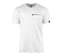 #46992 T-Shirt German Federal Institute for Justice and Justice Parody Satire Authority Gym Eagle Logo Humour, White, L