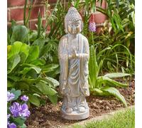 46cm Gold Effect Meditating Buddha Garden Statue Marco Paul Stone One Size