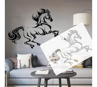 46cm Horse Gallop Run Silhouette Swirling Pattern Stencils Templates to Paint Reusable Painting On The Wall Decor for Walls Decorate Crafts S568