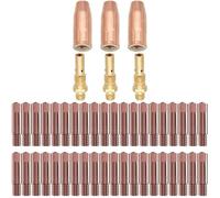 46PC MIG Welding Tip Consumables Kit for Magnum 100L and Mini MIG Welder, 0.035 Inch Tips 11-30, Gas Nozzles 21-50, Diffu