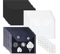 46PCS 0.5mm Thickness Magnetic Sheets and Envelopes for Dies Storage Clear Plastic Pockets & Cuttable Rubber Magnet Sheets for Metal Cutting Dies Stencil Crafting Die Cuts Stamps Storage Collections