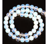 46PCS 8mm Natural Opal Stone Round Beads for Jewelry Making DIY Bracelet Necklace