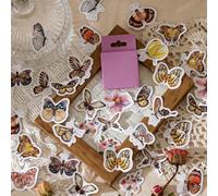46PCS Butterfly Stickers for Children,23 Styles Butterflies Pattern Aesthetic Scrapbook Sticker,Waterproof Butterfly Decals Pack,Decorative Craft Stickers for Scrapbooking,Bottle,Laptop (Butterfly)